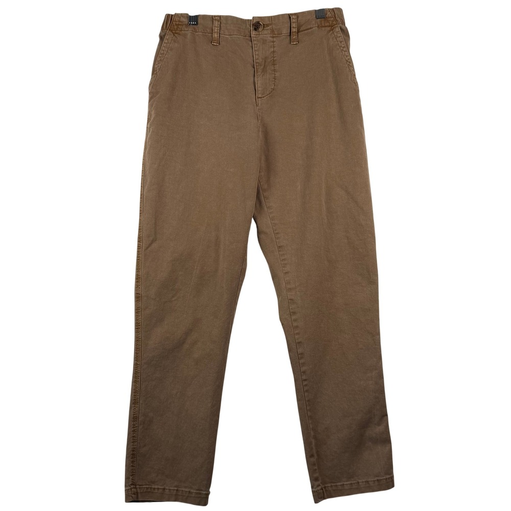 Old Navy Small Easy Chino Pants Brown Elastic Straight Preppy Normcore Fall
